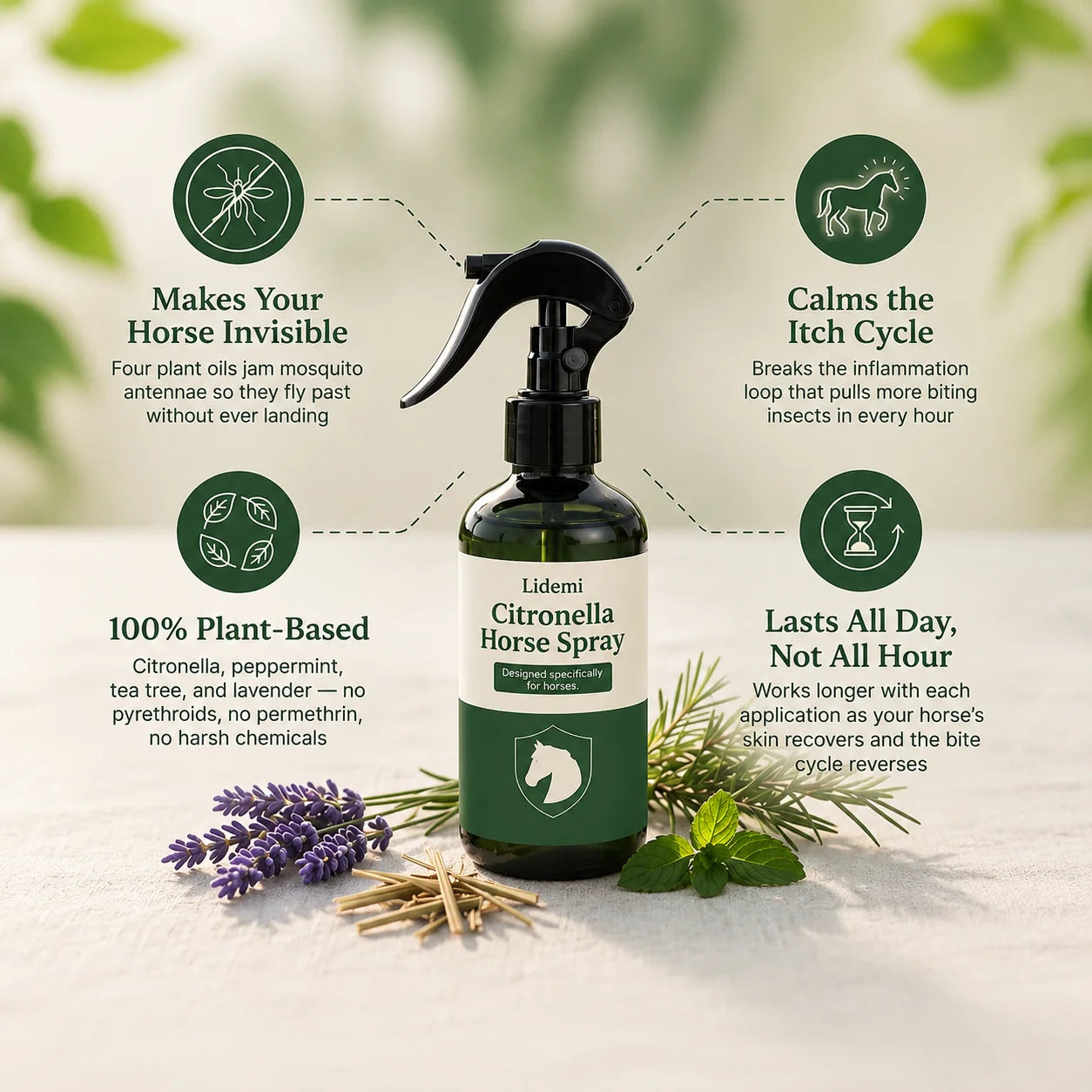 Lidemi Horse & Pony Bug Repellent Spray