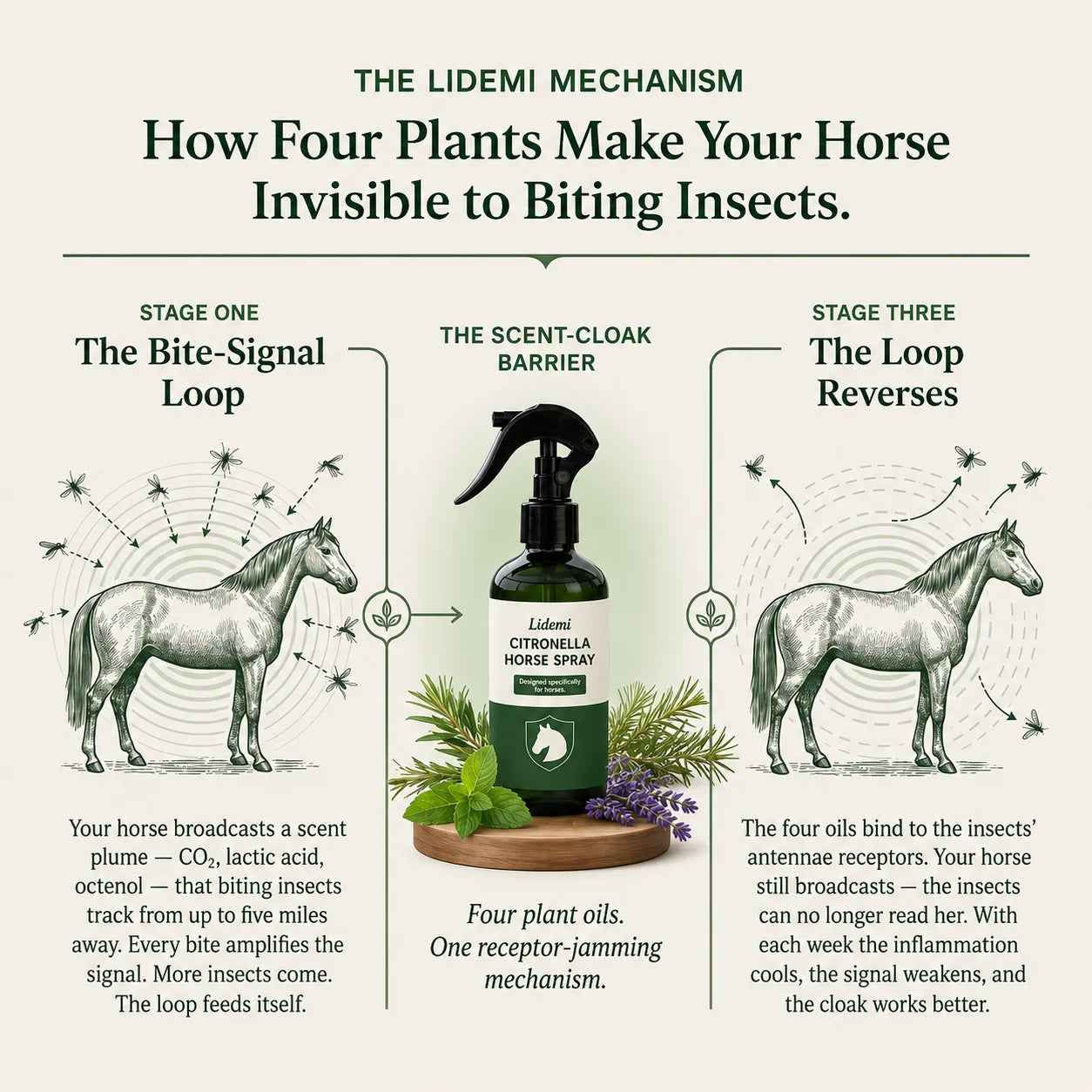 Lidemi Horse & Pony Bug Repellent Spray