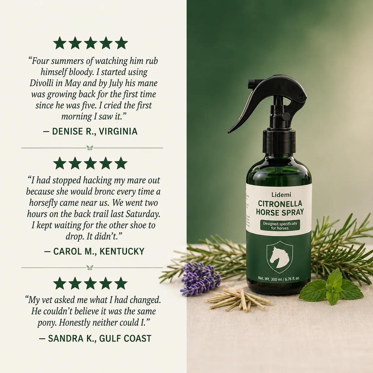 Lidemi Horse & Pony Bug Repellent Spray