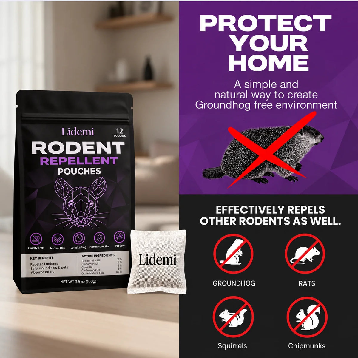 Lidemi Rodent Repellent Pouches